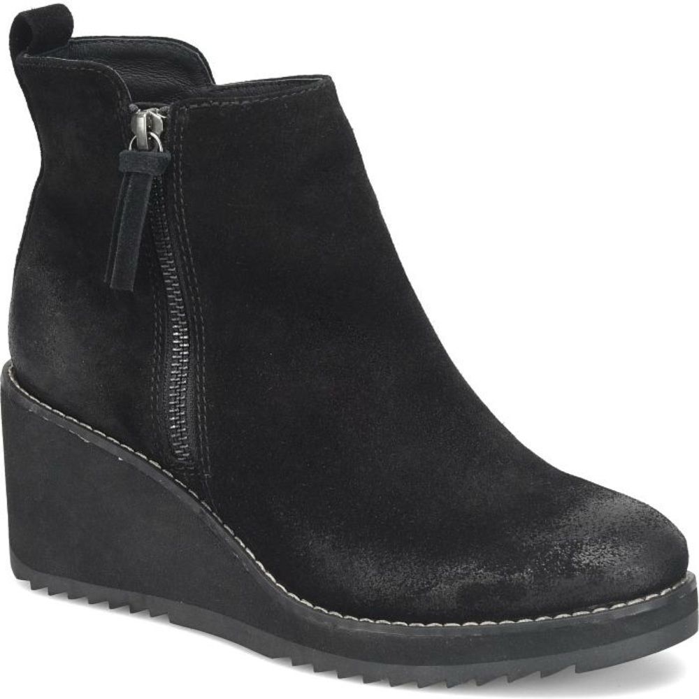Söfft Emeline Black Wedged Boot Size 7.5
